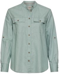 Camel Active - Bluse Mit Stehkragen Und Knopfleiste - Lyst