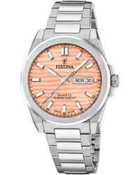 Festina - Analoguhr Date Watch Classic Steel Swiss Made - Lyst