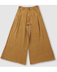 Free People Out Of Touch Wide Leg Pants - Natural