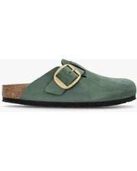 Birkenstock - Boston Big Buckle Thyme Nubuck Leather Clogs - Lyst