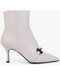 Daniel - Nuckle Light Leather Horsebit Ankle Boots - Lyst