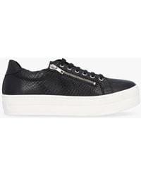 Daniel - Tippie Leather Reptile Double Zip Trainers - Lyst