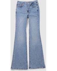 GOOD AMERICAN Good Legs Flare Jeans With Split Pockets - Blue