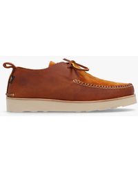 Yogi Footwear - Lawson Iii Reverse Chestnut Tumbled Leather Moccasins , Leather - Lyst