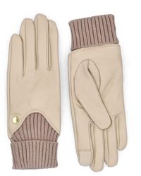 Barbour - Deanna Eggshell Leather Gloves , Leather - Lyst