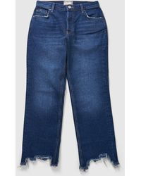 Free People Maggie Mid Rise Straight Leg Jeans In Rolling River - Blue