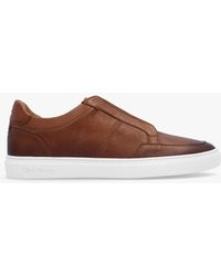 Oliver Sweeney - Rende Dark Tan Antiqued Leather Cupsole Trainers - Lyst