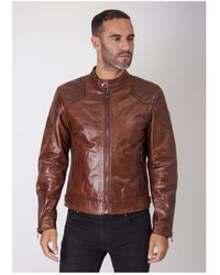 Brown Leather jackets for Men | Lyst