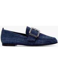Kennel & Schmenger - Emma Denim Buckle Loafers - Lyst