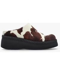 Miista - Kristi Cow Print Closed Toe Mules - Lyst