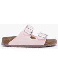 Birkenstock - Arizona Vegan Light Rose Birko-Flor Two Bar Mules - Lyst