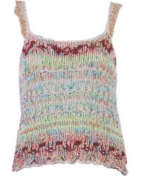 Free People Palmetto Knitted Tank Top - Brown