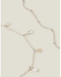 Accessorize - Women's Silver 2-pack Station Charm Anklets - Lyst
