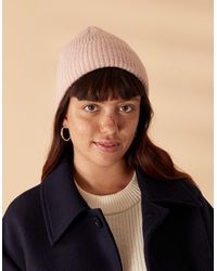 Accessorize - Women's Pink Soho Knit Beanie Hat - Lyst