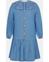 Accessorize - Little Girl's Cotton/Lyocell Broderie Girls Long Sleeve Denim Dress - Lyst
