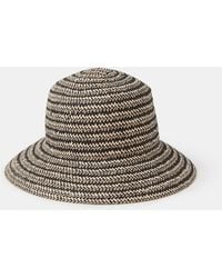 Accessorize - Mono Straw Bucket Hat - Lyst