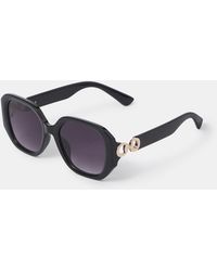 Accessorize - Oversized Geometric Sunglasses - Lyst
