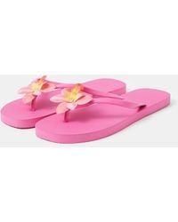 Accessorize - Orchid Flower Flip Flops - Lyst