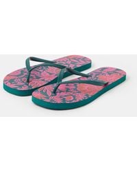 Accessorize - Tropical Print Flip Flops - Lyst
