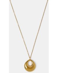 Accessorize - Stainless Steel Open Circle Pendant Necklace - Lyst