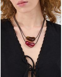 Accessorize - 2-Pack Pebble Pendant Cord Necklace - Lyst