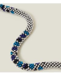 Accessorize - Women's Blue Large Beaded Necklace - Lyst