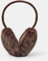 Accessorize - Leopard Print Faux Fur Earmuffs - Lyst
