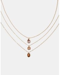 Accessorize - 3-Pack Gemstone Pendant Necklaces - Lyst