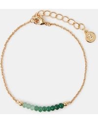 Accessorize - 14Ct-Plated Quartz Healing Stone Beaded Bracelet - Lyst
