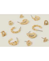 Accessorize - 6-Pack Twist Stud And Hoop Earrings - Lyst