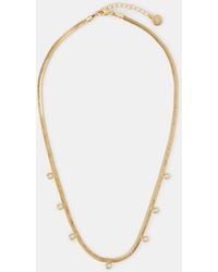 Accessorize - 14Ct-Plated Cubic Zirconia Snake Necklace - Lyst