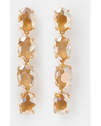 Accessorize - Gemstone Long Drop Earrings - Lyst