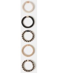 Accessorize - 5-Pack Mono Cord Hair Bands - Lyst