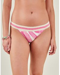 Accessorize - Women's Squiggle Print Bikini Bottoms Pink - Lyst