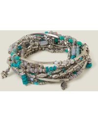 Accessorize - Women's Blue And Silver Stretch Bracelets Multipack - Lyst