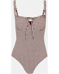Accessorize - Gingham Seersucker Swimsuit - Lyst