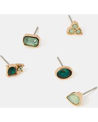 Accessorize - 5-Pack Gemstone Stud Earrings - Lyst