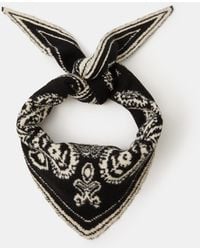 Accessorize - Large Paisley Knitted Triangle Scarf - Lyst