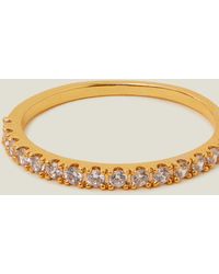 Accessorize - Women's 14ct Gold-plated Eternity Band Ring Gold - Lyst