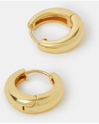 Accessorize - 14Ct-Plated Chunky Huggie Hoop Earrings - Lyst