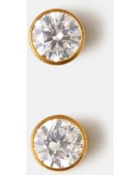 Accessorize - 14Ct-Plated Titanium Flatback Stud Earrings - Lyst