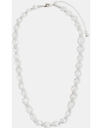Accessorize - Sterling-Plated Clear Quartz Necklace - Lyst