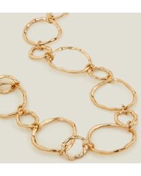 Accessorize - Women's Gold Molten Circle Collar Necklace - Lyst