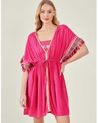 Accessorize - Women's Embellished Beaded Tassel Kaftan Pink - Lyst