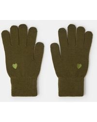 Accessorize - Heart Embroidered Touchscreen Gloves - Lyst