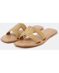 Accessorize - Beaded Cut Out Slide Sandals - Lyst