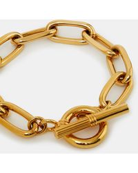 Accessorize - 14Ct-Plated Chunky T-Bar Chain Bracelet - Lyst