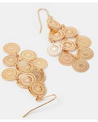 Accessorize - Filigree Disc Drop Earrings - Lyst