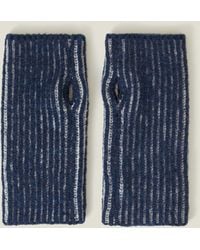 Accessorize - Rib Knit Fingerless Gloves - Lyst
