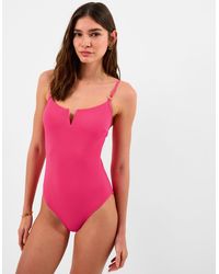 Accessorize - Rib Shaping Swimsuit - Lyst
